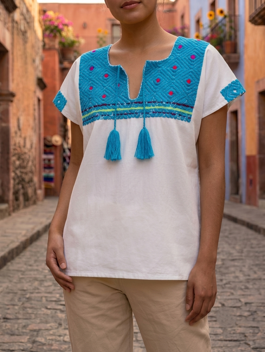 Blouse artisanale brodée