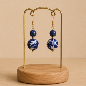 Boucles d'oreilles Talavera - Boule - Boules bleues