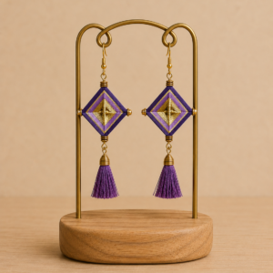 Boucles d'oreilles Ojo de Dios - Pompons