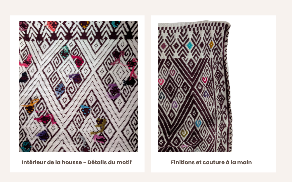Housse de coussin tissée – Motif Géométrique – Image 2