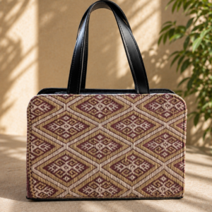 Sac en simili cuir tissé