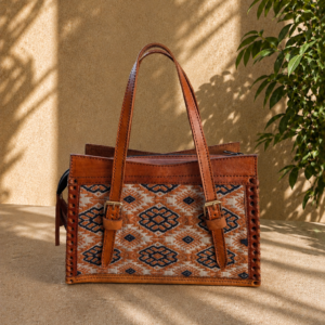 Sac en cuir tissé - Marron