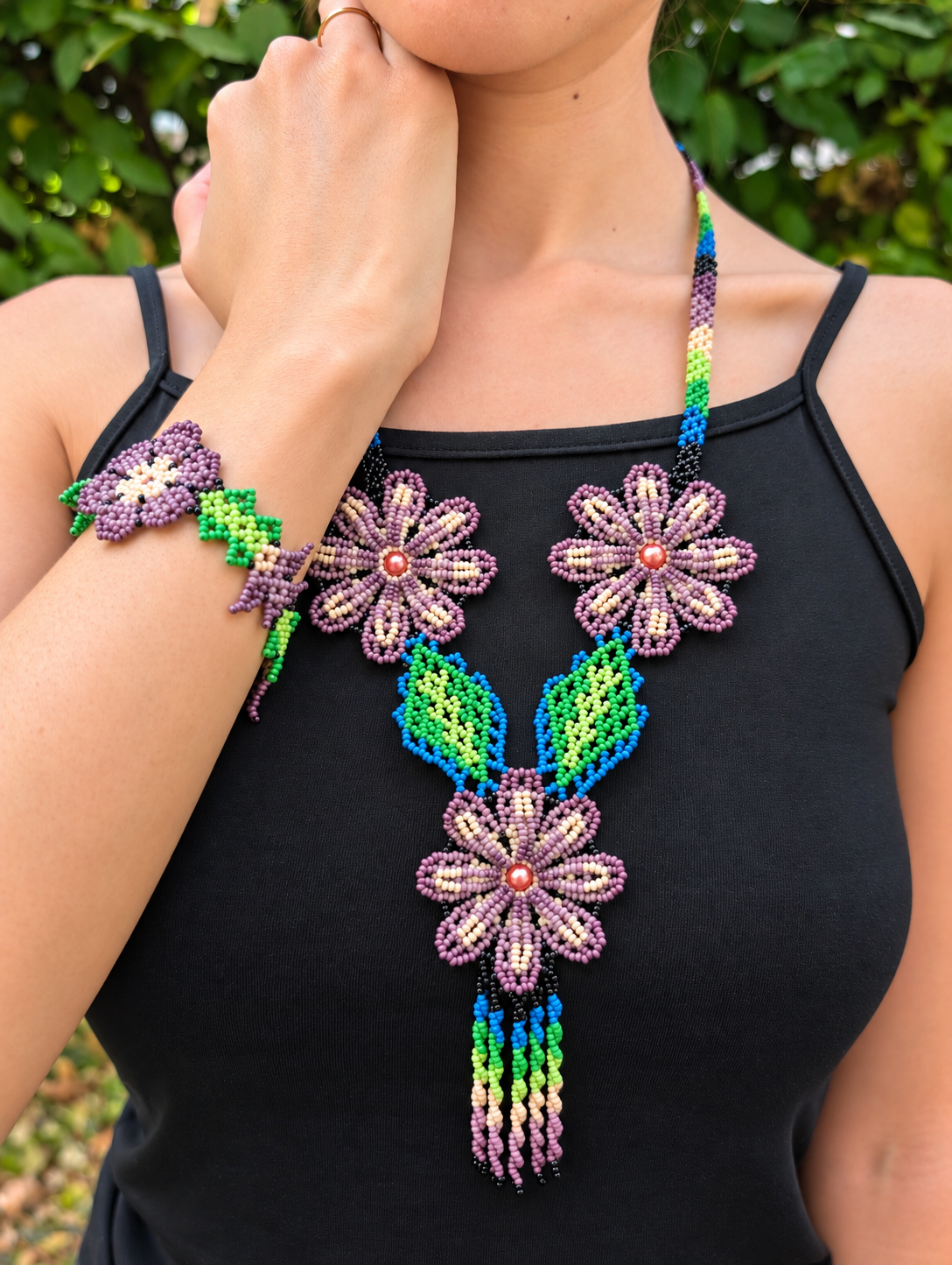 Set collier & bracelet - Perles